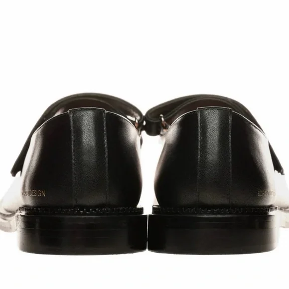 6cRAyon Leather Mary Janes EU 45 Black Minimalist Unisex Shoes 🖤 - Picture 7 of 11